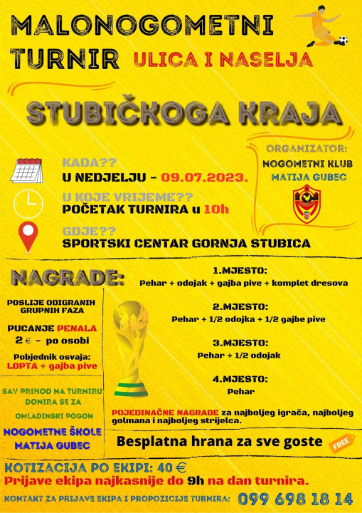 MALONOGOMETNI TURNIR ULICA I NASELJA STUBIČKOG KRAJA